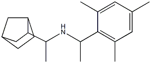 (1-{bicyclo[2.2.1]heptan-2-yl}ethyl)[1-(2,4,6-trimethylphenyl)ethyl]amine Struktur