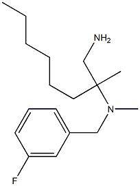 (1-amino-2-methyloctan-2-yl)[(3-fluorophenyl)methyl]methylamine Struktur