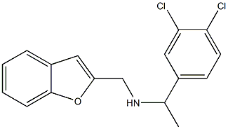 (1-benzofuran-2-ylmethyl)[1-(3,4-dichlorophenyl)ethyl]amine Struktur