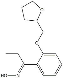 (1E)-1-[2-(tetrahydrofuran-2-ylmethoxy)phenyl]propan-1-one oxime Struktur