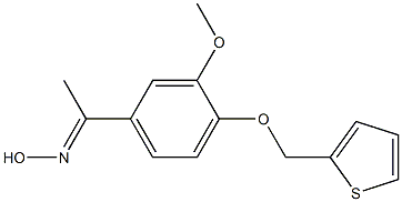 (1E)-1-[3-methoxy-4-(thien-2-ylmethoxy)phenyl]ethanone oxime Struktur