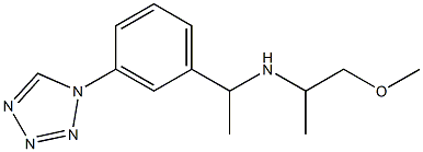 (1-methoxypropan-2-yl)({1-[3-(1H-1,2,3,4-tetrazol-1-yl)phenyl]ethyl})amine Struktur