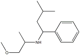 (1-methoxypropan-2-yl)(3-methyl-1-phenylbutyl)amine Struktur