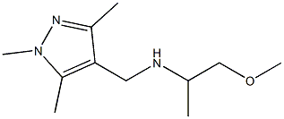 (1-methoxypropan-2-yl)[(1,3,5-trimethyl-1H-pyrazol-4-yl)methyl]amine Struktur