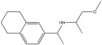 (1-methoxypropan-2-yl)[1-(5,6,7,8-tetrahydronaphthalen-2-yl)ethyl]amine Struktur