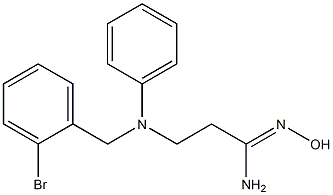 (1Z)-3-[(2-bromobenzyl)(phenyl)amino]-N'-hydroxypropanimidamide Struktur