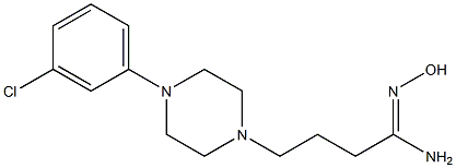 (1Z)-4-[4-(3-chlorophenyl)piperazin-1-yl]-N'-hydroxybutanimidamide Struktur