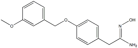 (1Z)-N'-hydroxy-2-{4-[(3-methoxybenzyl)oxy]phenyl}ethanimidamide Struktur