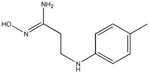 (1Z)-N'-hydroxy-3-[(4-methylphenyl)amino]propanimidamide Struktur