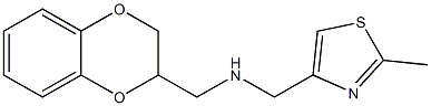 (2,3-dihydro-1,4-benzodioxin-2-ylmethyl)[(2-methyl-1,3-thiazol-4-yl)methyl]amine Struktur