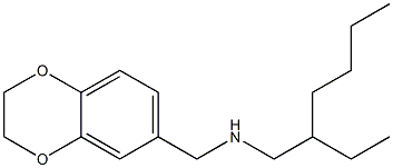 (2,3-dihydro-1,4-benzodioxin-6-ylmethyl)(2-ethylhexyl)amine Struktur