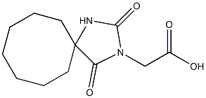 (2,4-dioxo-1,3-diazaspiro[4.7]dodec-3-yl)acetic acid Struktur