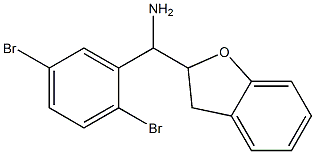 (2,5-dibromophenyl)(2,3-dihydro-1-benzofuran-2-yl)methanamine Struktur