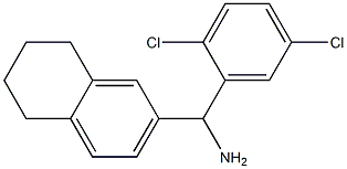 (2,5-dichlorophenyl)(5,6,7,8-tetrahydronaphthalen-2-yl)methanamine Struktur