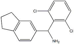 (2,6-dichlorophenyl)(2,3-dihydro-1H-inden-5-yl)methanamine Struktur