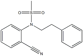 (2-cyanophenyl)-N-(2-phenylethyl)methanesulfonamide Struktur