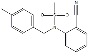 (2-cyanophenyl)-N-[(4-methylphenyl)methyl]methanesulfonamide Struktur