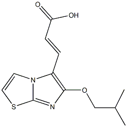 (2E)-3-(6-isobutoxyimidazo[2,1-b][1,3]thiazol-5-yl)acrylic acid Struktur