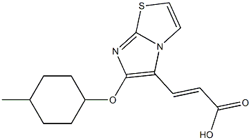 (2E)-3-{6-[(4-methylcyclohexyl)oxy]imidazo[2,1-b][1,3]thiazol-5-yl}acrylic acid Struktur