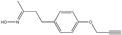 (2E)-4-[4-(prop-2-ynyloxy)phenyl]butan-2-one oxime Struktur