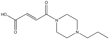 (2E)-4-oxo-4-(4-propylpiperazin-1-yl)but-2-enoic acid Struktur