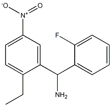 (2-ethyl-5-nitrophenyl)(2-fluorophenyl)methanamine Struktur