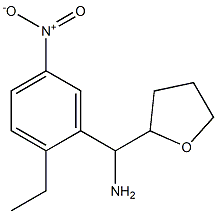 (2-ethyl-5-nitrophenyl)(oxolan-2-yl)methanamine Struktur