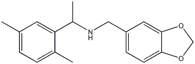 (2H-1,3-benzodioxol-5-ylmethyl)[1-(2,5-dimethylphenyl)ethyl]amine Struktur