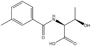 (2S,3R)-3-hydroxy-2-[(3-methylbenzoyl)amino]butanoic acid Struktur