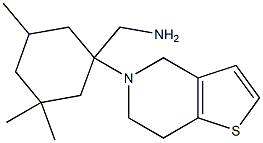 (3,3,5-trimethyl-1-{4H,5H,6H,7H-thieno[3,2-c]pyridin-5-yl}cyclohexyl)methanamine Struktur