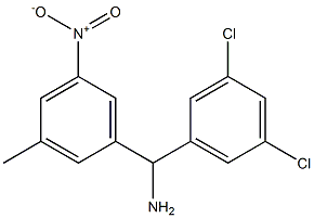 (3,5-dichlorophenyl)(3-methyl-5-nitrophenyl)methanamine Struktur