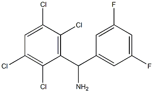 (3,5-difluorophenyl)(2,3,5,6-tetrachlorophenyl)methanamine Struktur