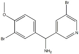 (3-bromo-4-methoxyphenyl)(5-bromopyridin-3-yl)methanamine Struktur