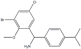 (3-bromo-5-chloro-2-methoxyphenyl)[4-(propan-2-yl)phenyl]methanamine Struktur