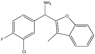 (3-chloro-4-fluorophenyl)(3-methyl-1-benzofuran-2-yl)methanamine Struktur