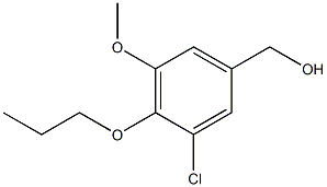 (3-chloro-5-methoxy-4-propoxyphenyl)methanol Struktur