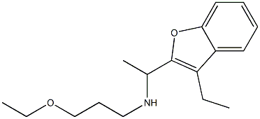 (3-ethoxypropyl)[1-(3-ethyl-1-benzofuran-2-yl)ethyl]amine Struktur