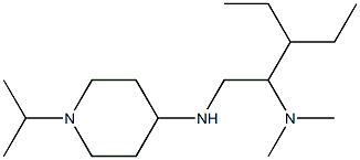 (3-ethyl-1-{[1-(propan-2-yl)piperidin-4-yl]amino}pentan-2-yl)dimethylamine Struktur