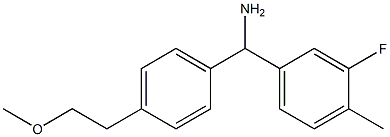 (3-fluoro-4-methylphenyl)[4-(2-methoxyethyl)phenyl]methanamine Struktur