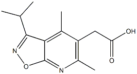 (3-isopropyl-4,6-dimethylisoxazolo[5,4-b]pyridin-5-yl)acetic acid Struktur