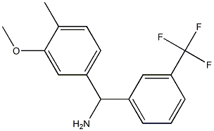 (3-methoxy-4-methylphenyl)[3-(trifluoromethyl)phenyl]methanamine Struktur