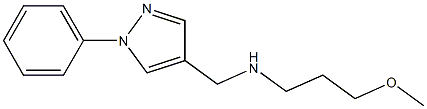 (3-methoxypropyl)[(1-phenyl-1H-pyrazol-4-yl)methyl]amine Struktur