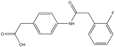 (4-{[(2-fluorophenyl)acetyl]amino}phenyl)acetic acid Struktur