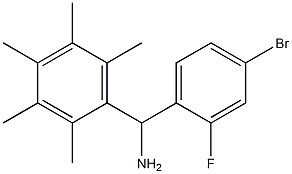 (4-bromo-2-fluorophenyl)(2,3,4,5,6-pentamethylphenyl)methanamine Struktur