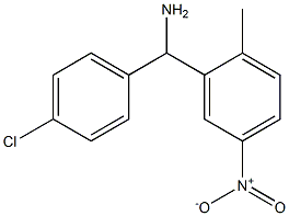 (4-chlorophenyl)(2-methyl-5-nitrophenyl)methanamine Struktur