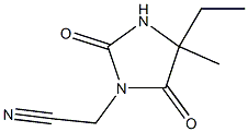 (4-ethyl-4-methyl-2,5-dioxoimidazolidin-1-yl)acetonitrile Struktur