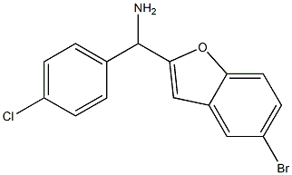 (5-bromo-1-benzofuran-2-yl)(4-chlorophenyl)methanamine Struktur