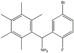 (5-bromo-2-fluorophenyl)(2,3,4,5,6-pentamethylphenyl)methanamine Struktur