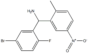 (5-bromo-2-fluorophenyl)(2-methyl-5-nitrophenyl)methanamine Struktur