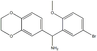 (5-bromo-2-methoxyphenyl)(2,3-dihydro-1,4-benzodioxin-6-yl)methanamine Struktur